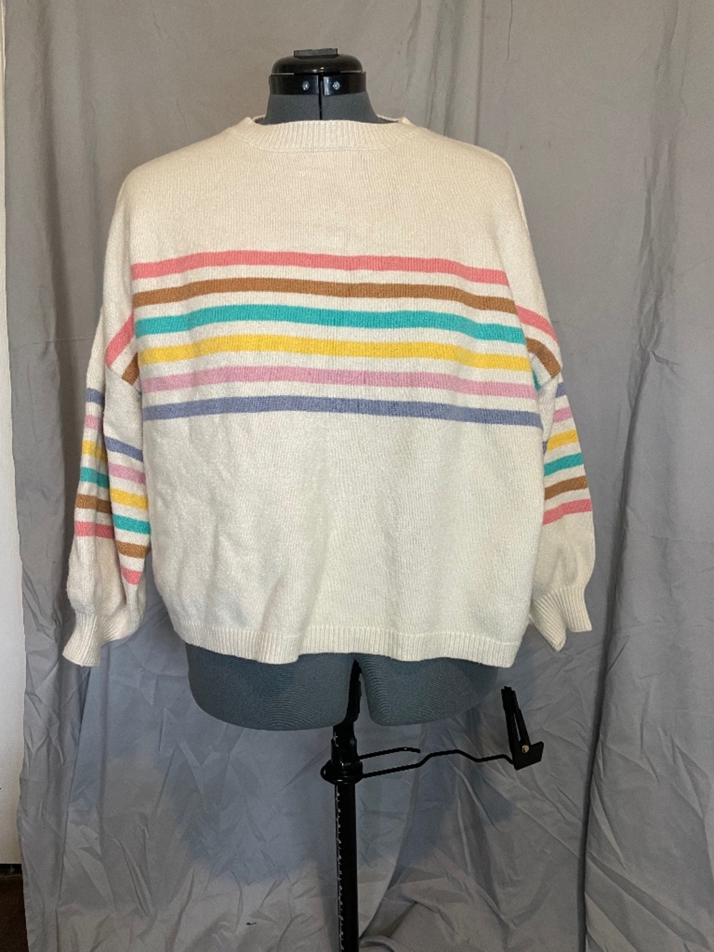 Rainbow cropped sweater